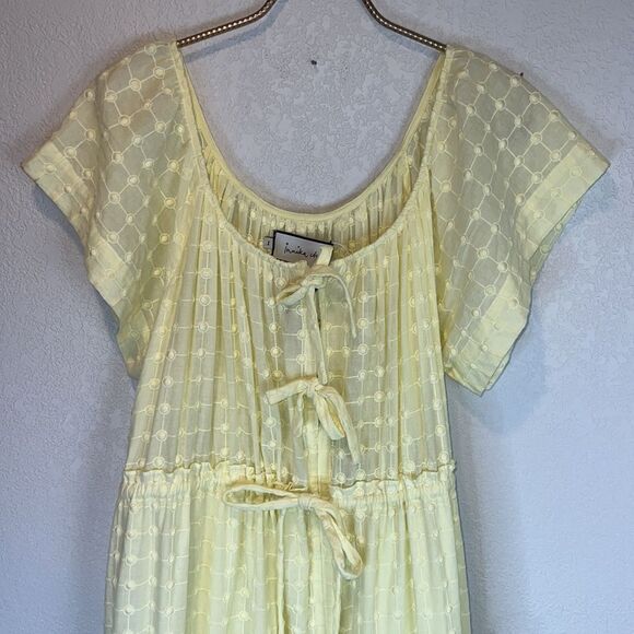 NWT INNIKA CHOO - ALOTTA GÜD PEASANT DRESS IN BUTTER Yellow Size Small-Medium - Picture 3 of 15